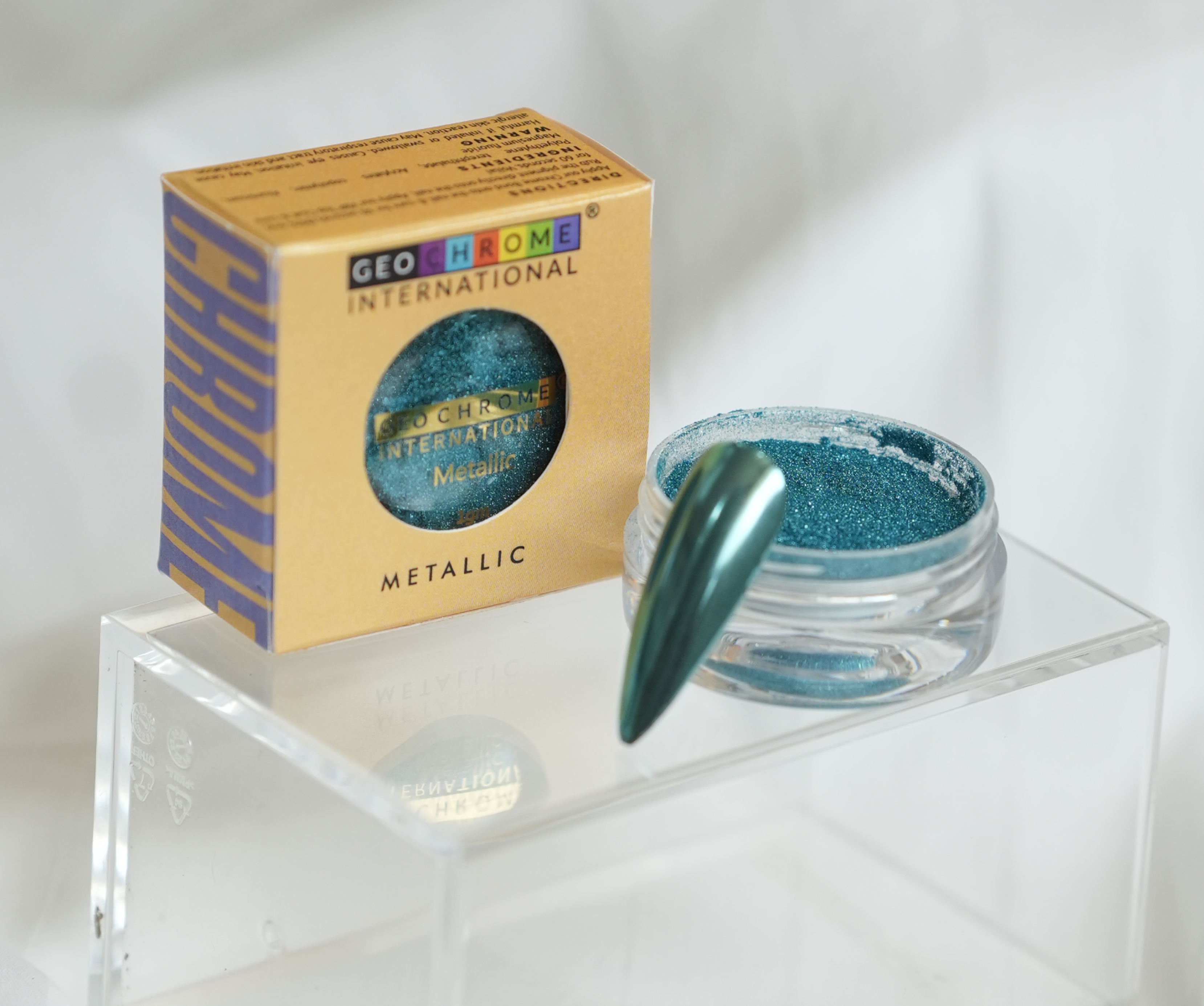 Metallic Chrome -Aqua Blue